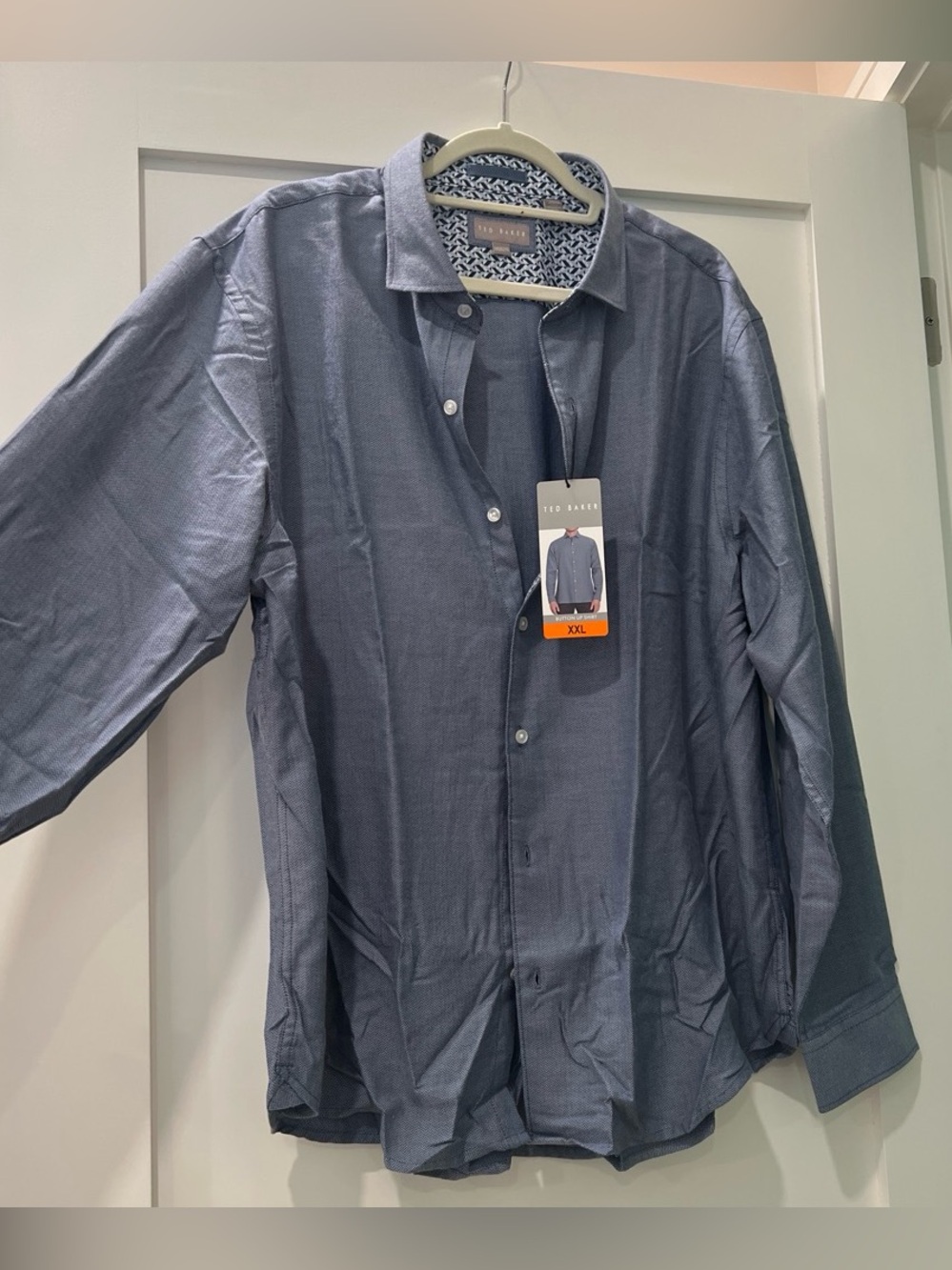 Ted Baker Men's Button-Up Dress Shirt in Slate Blue
